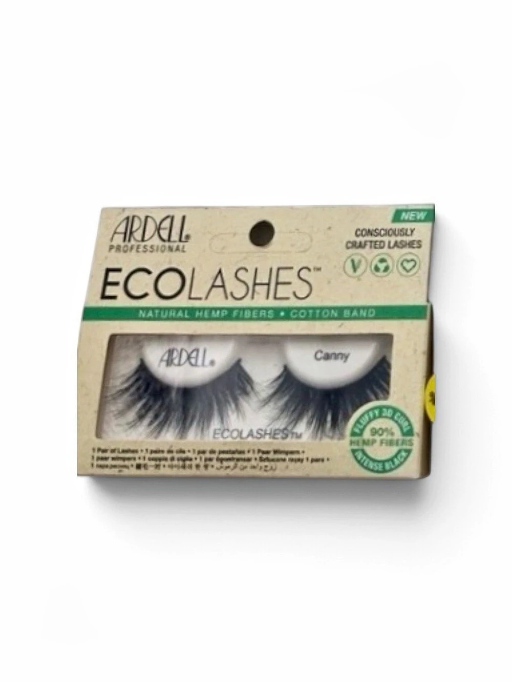 Ardell EcoLashes Canny Natural Hemp False Lashes Black NWT